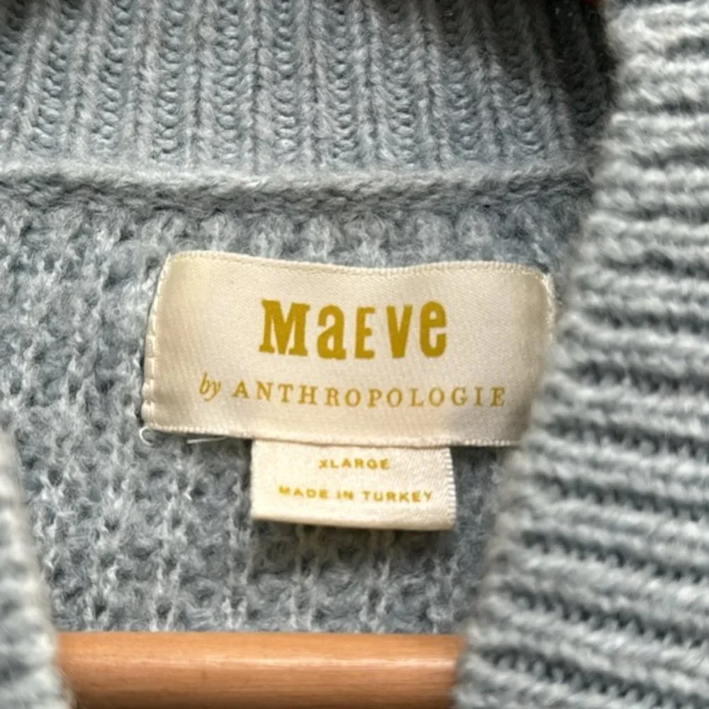 Anthropologie Maeve Baby Blue Knit Sweater Size XL - Picture 3 of 8